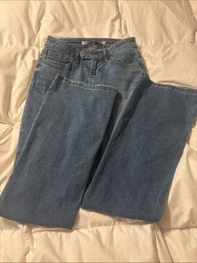 Celebrity Pink Womens Mid-Blue Straight-Leg Jeans(Juniors size 1/25)